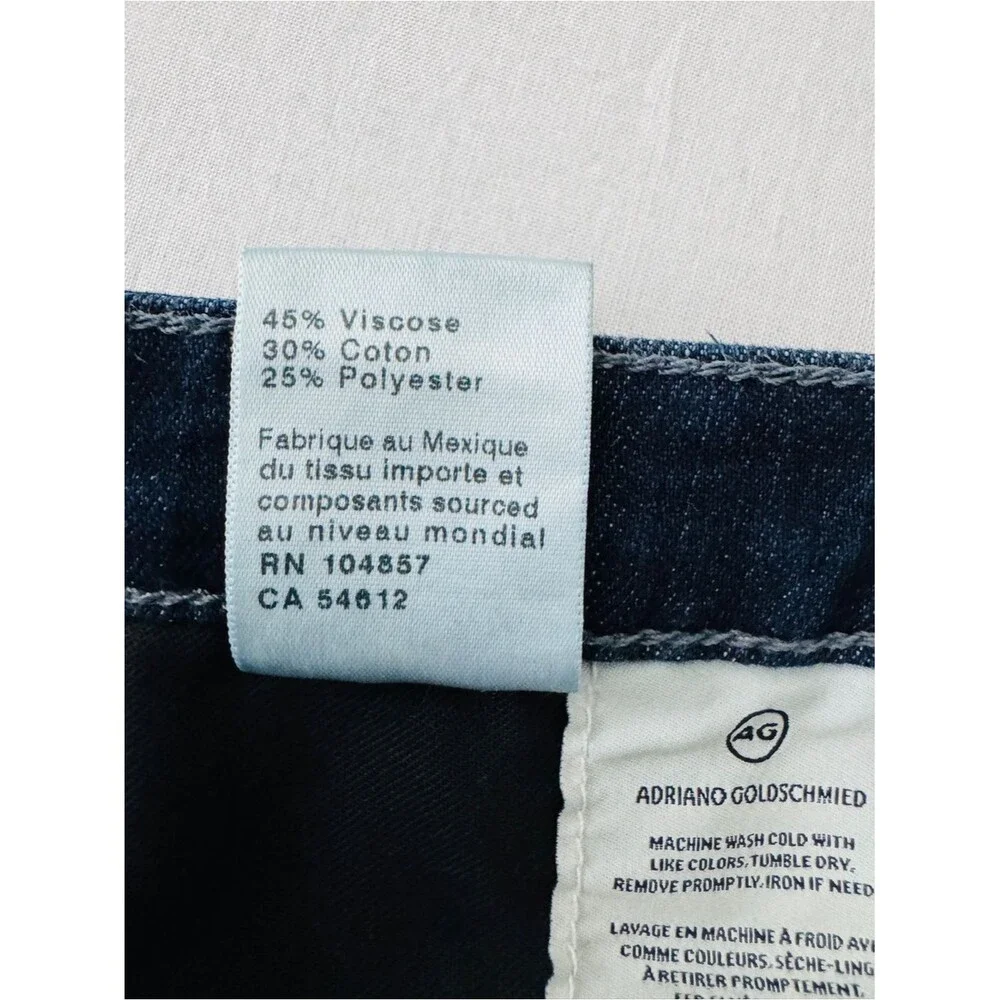 AG Adriano Goldschmied The Stilt Cigarette Leg Jeans 29R Dark Wash Stretch